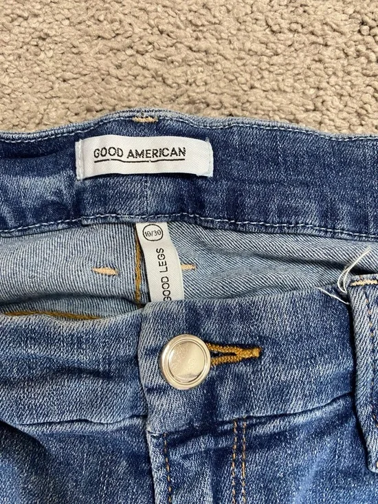 Good American Medium Blue Distressed Skinny Jeans - Picture 3 of 5